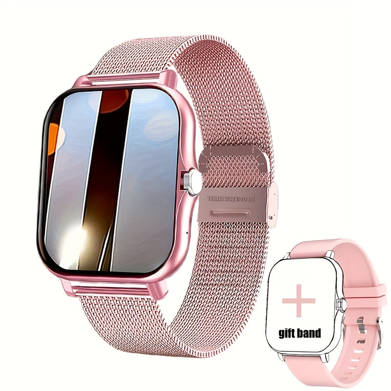 Gender-Neutral Smartwatch with Color Touch Screen, Personalized Dial, Compatible with Android and iOS