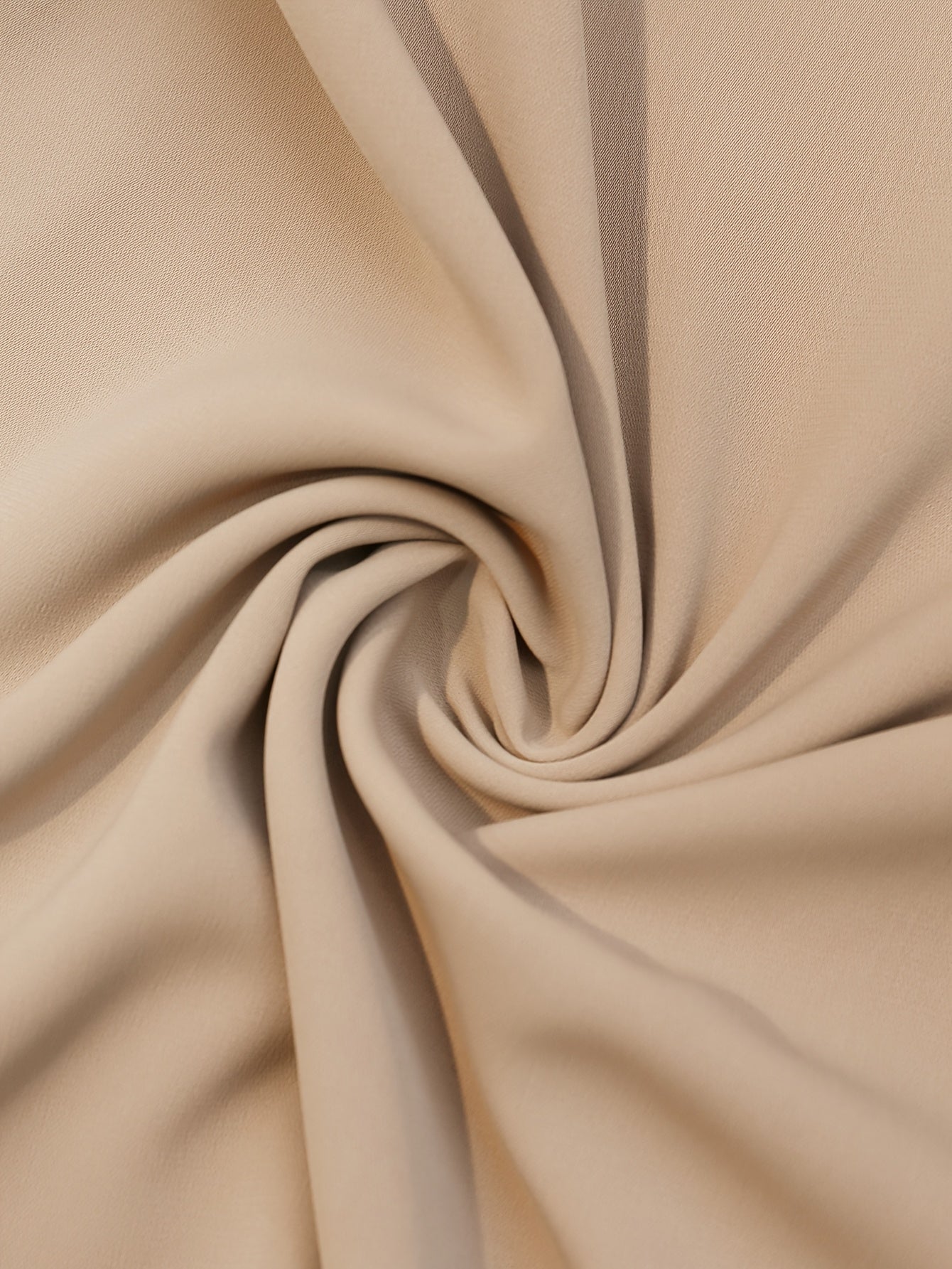 Women's Beige Blouse with Black Ruffle Trim Contrast Collar Long Sleeve Polyester All-Season Elegant Top