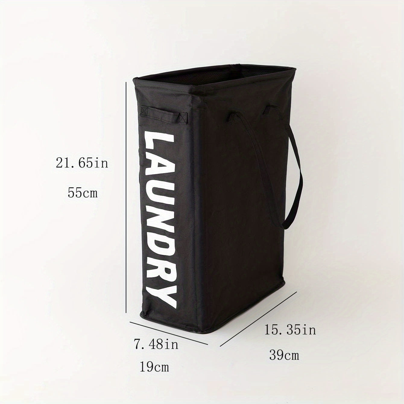 Collapsible Laundry Hamper with Handles 45L Capacity for Small Spaces