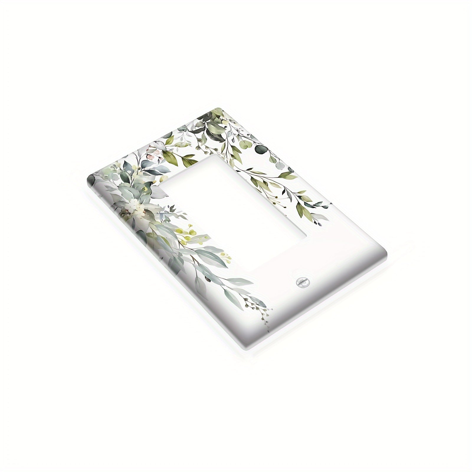 Green Eucalyptus Wall Plate Cover for Light Switch or Outlet Decorative Wall Plate