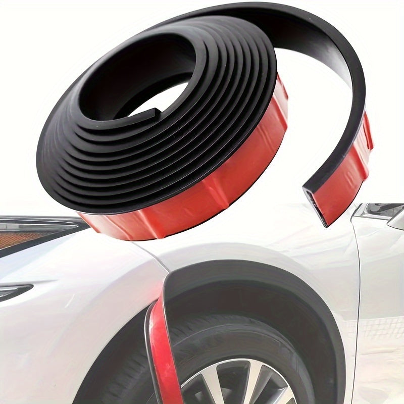 Red Plastic Wheel Arch Protector Strip 1.5m Waterproof Anti-Collision for Cars and SUVs