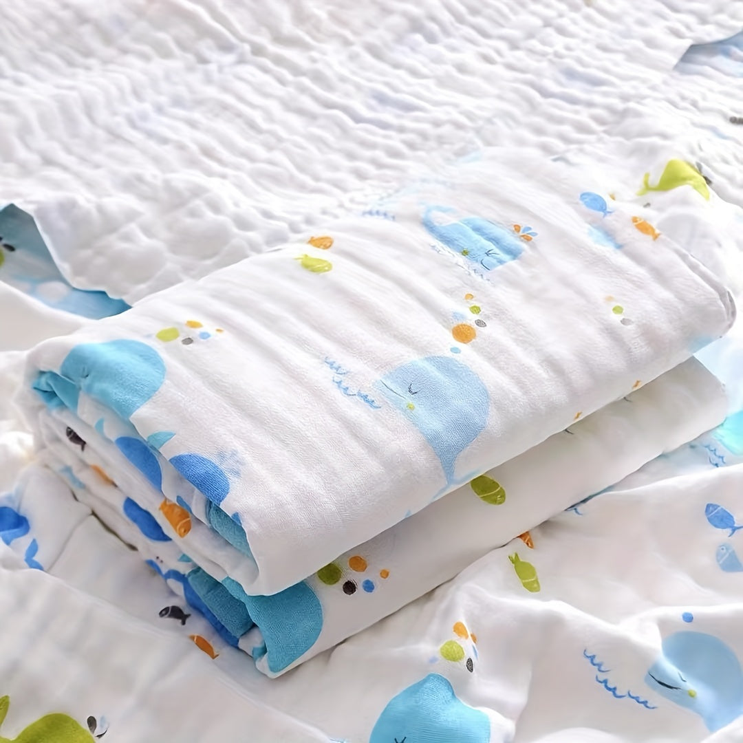 Kids Bath Towel Cartoon Design Ultra-Soft Quick-Dry Knit Gauze for Kids and Teens