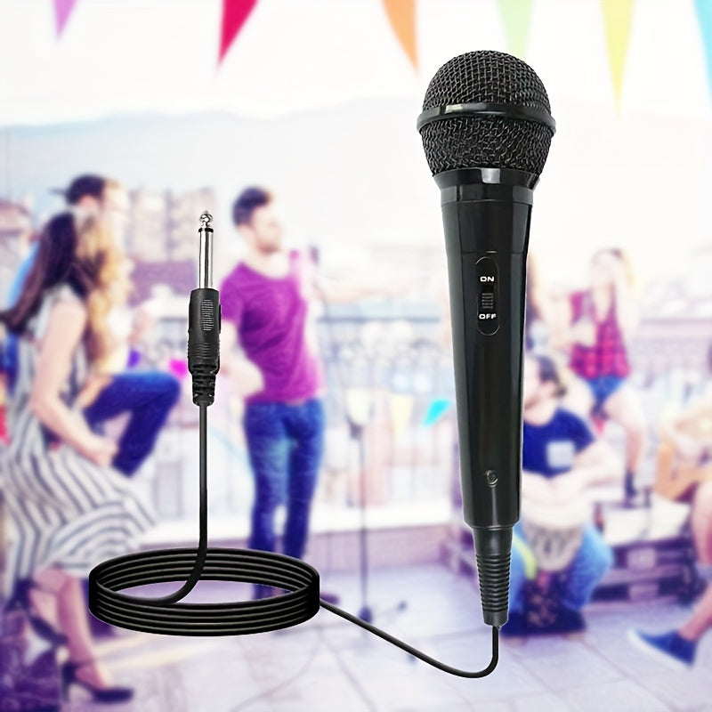 Dynamic Wired Microphone Trolley Black Handheld 6.5mm for Karaoke Conferences