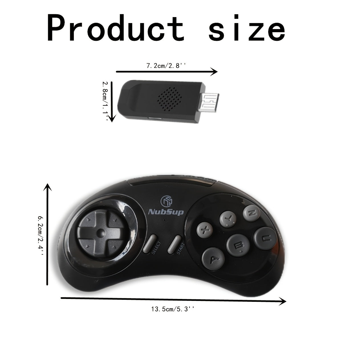 Wireless Game Controller for TV, USB Plug and Play, ABS Material, No Battery
