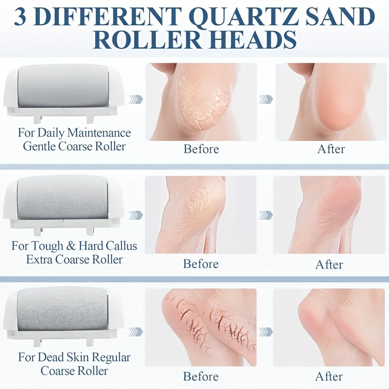 Electric Foot Grinder for Home Use Rechargeable Detachable Washable Exfoliating Dead Skin