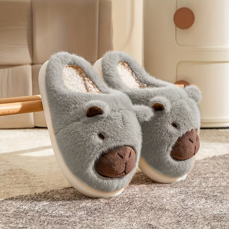 Unisex Plush Cartoon Kabbalah Character Indoor Outdoor Slippers with EVA Sole