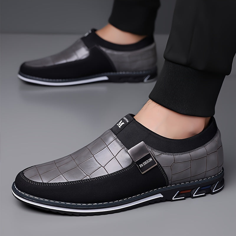 Men's Casual Slip-On Shoes Synthetic Microfiber Leather Rubber Sole Low Top Fall Spring