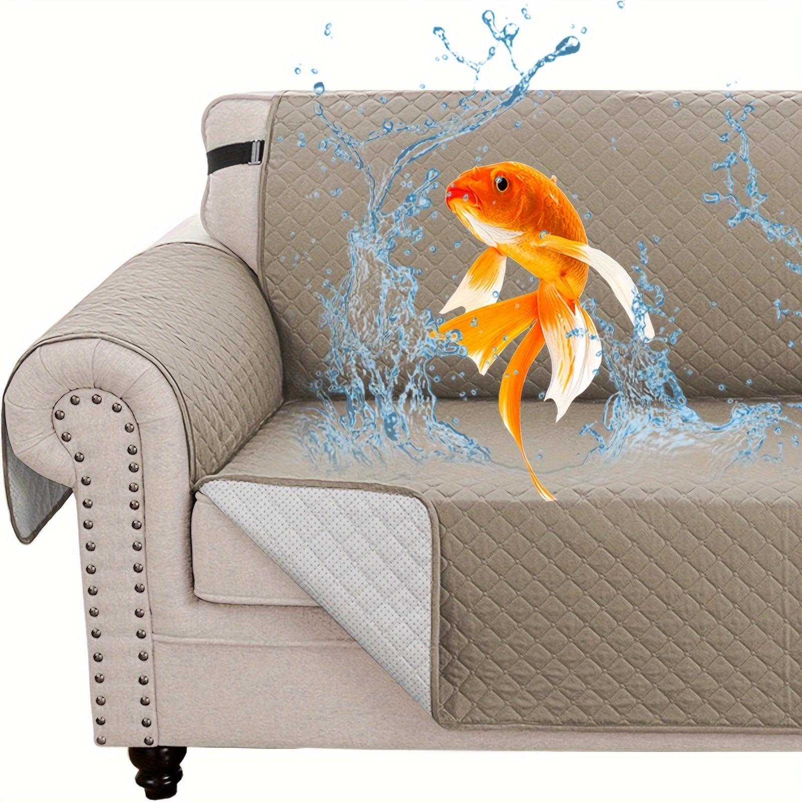 Anti-Slip Pet-Friendly Sofa Cover for Armchair, Loveseat, and Sectional in Modern Polyester