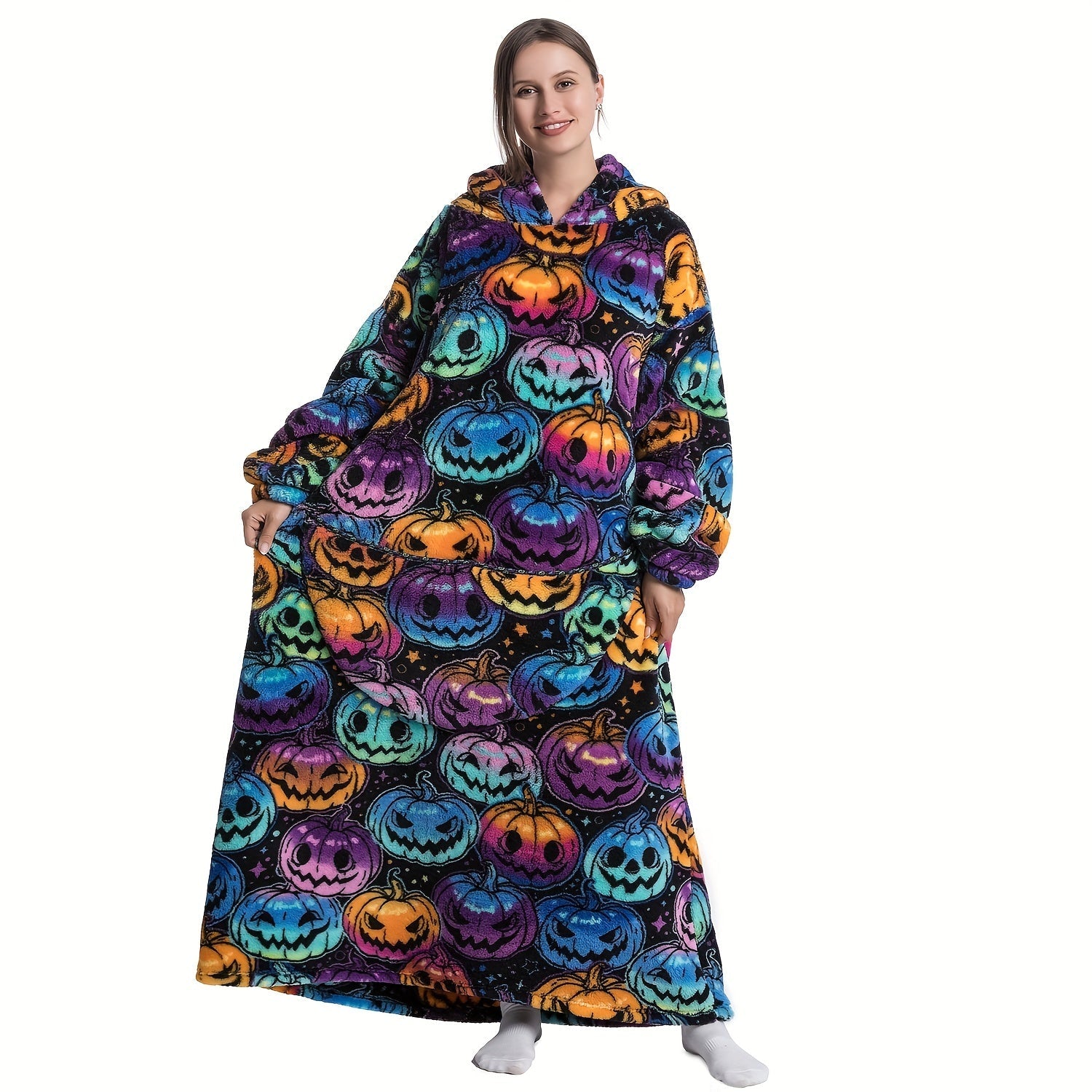 Oversized Hoodie Blanket for Women and Men Warm Fluffy Hooded Sweatshirt