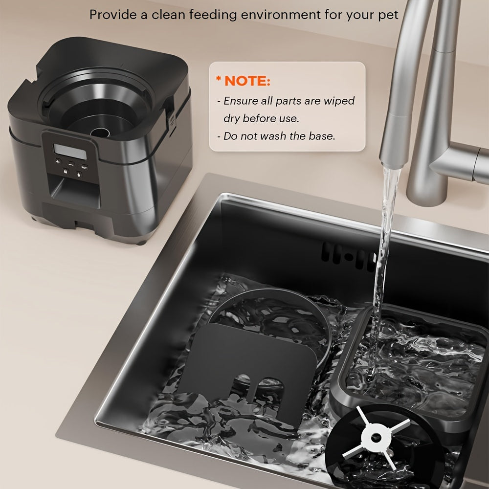 Автоматическая кормушка для кошек и мелких собак 2L с двойным питанием, нержавеющие миски, планирование кормления