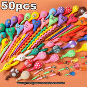 50-Piece Assorted Rubber Balloons Set for Parties and Celebrations