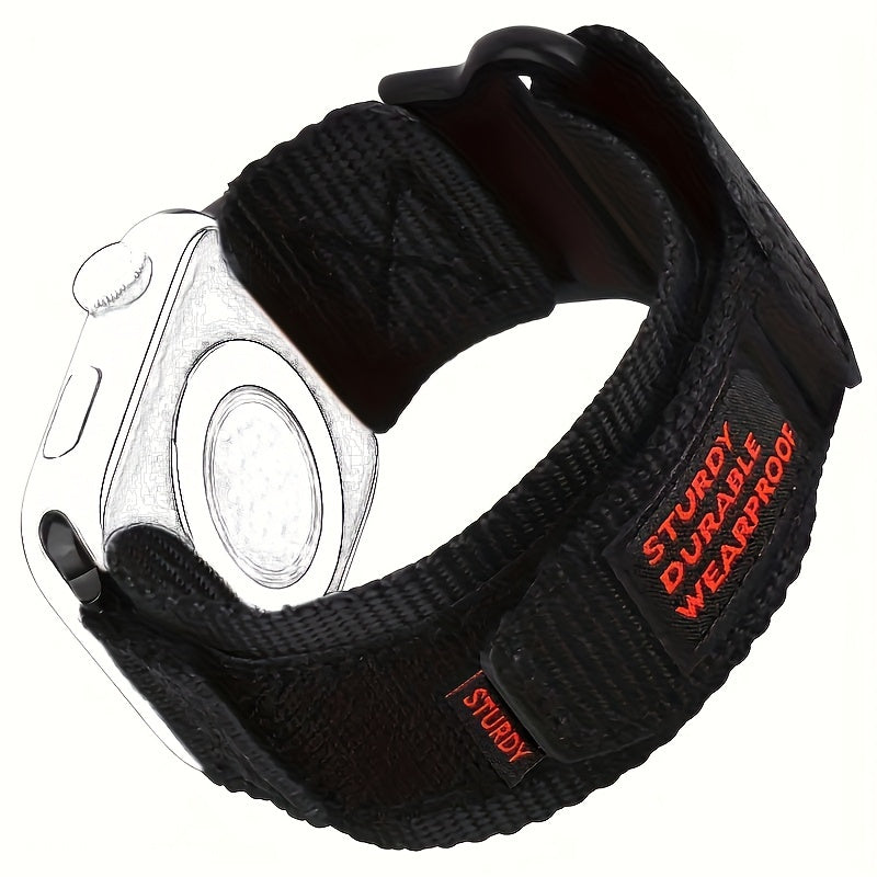 Men's Tactical Nylon Watch Strap Compatible with iPhone Watch Series 1-9 Ultra 2 38mm 42mm 44mm 45mm 49mm