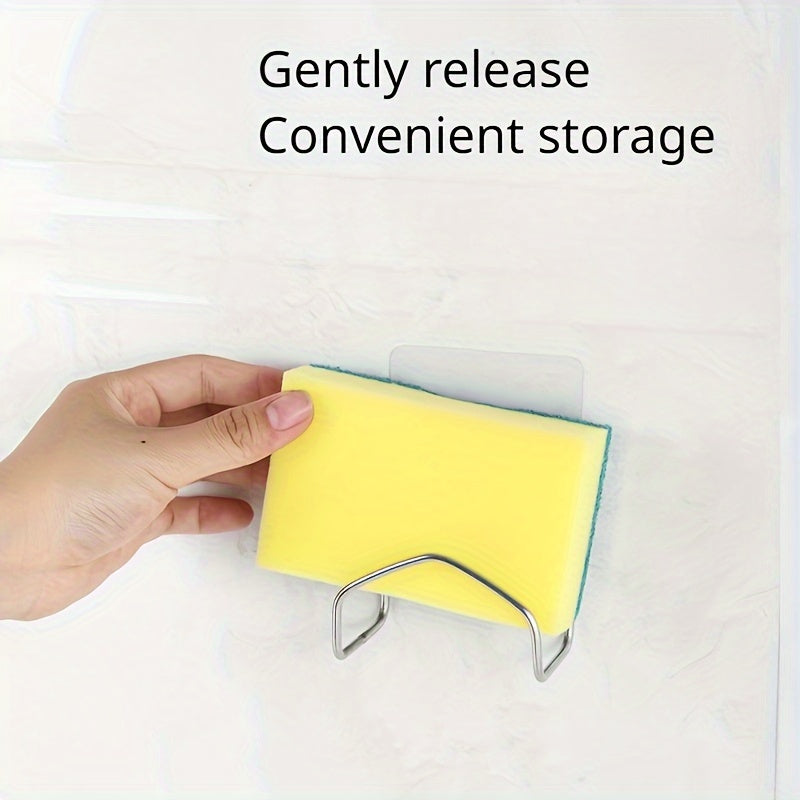 Noxish po'latdan yasalgan gubka ushlagich - Teshik ochmasdan, gubkalar va tozalash padlari uchun joyni tejovchi oshxona tashkilotchisi