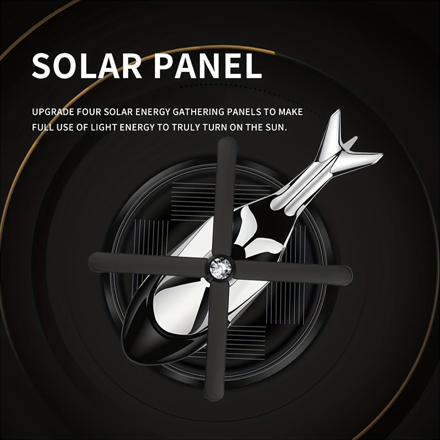 Solar-Powered Helicopter Car Air Freshener Aluminum Alloy Long-Lasting Natural Fragrance