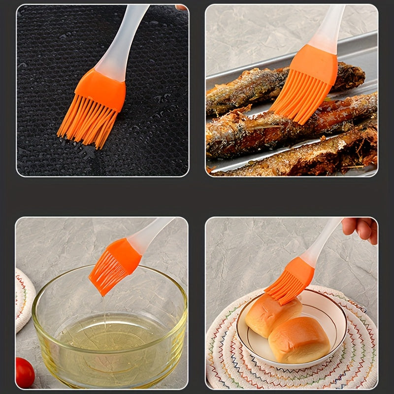 6-Pack Silicone Basting Brushes Food-Grade Heat-Resistant Multi-Color 17cm Kitchen Utensils