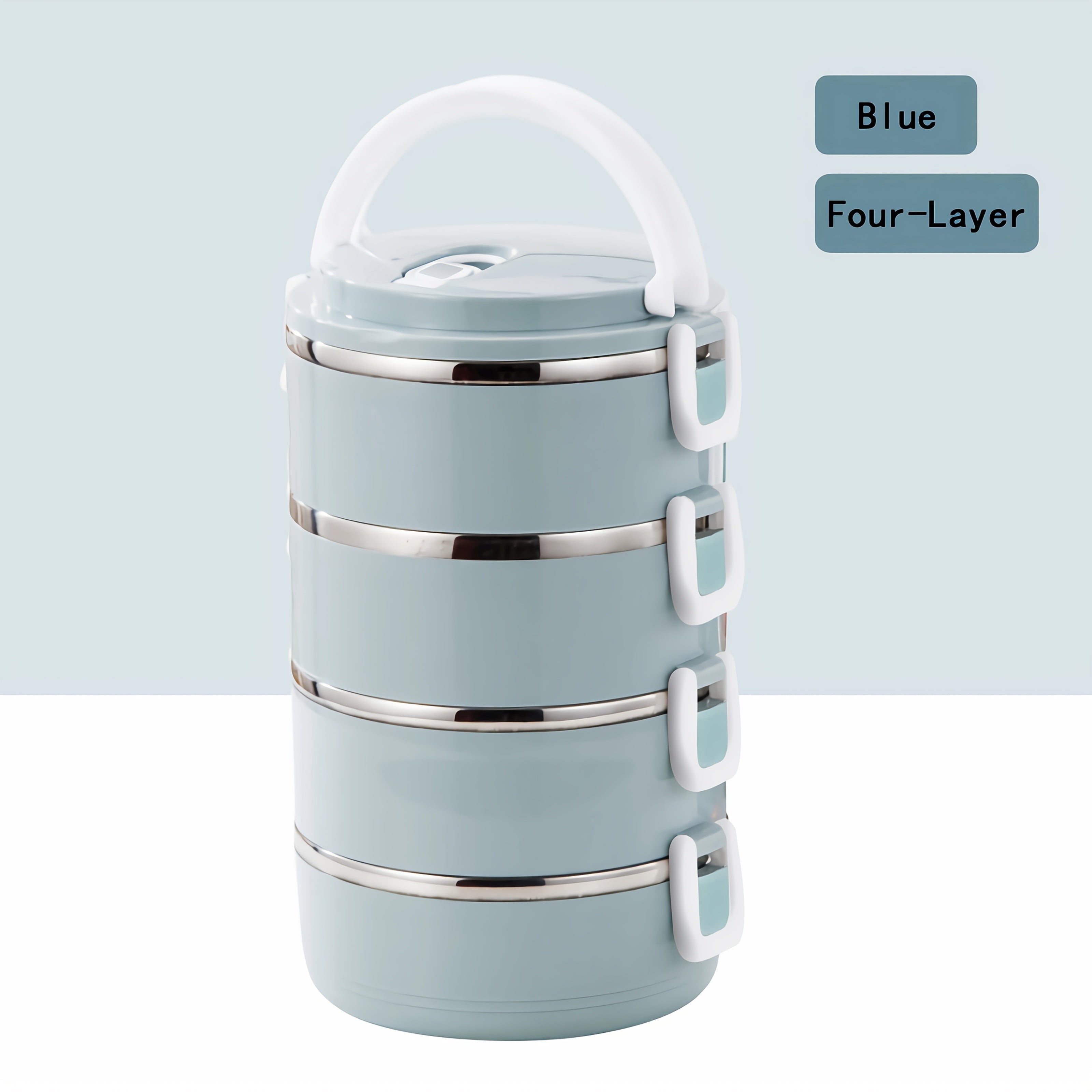 Stainless Steel Leakproof Insulated Lunch Box with 2-4 Tiers