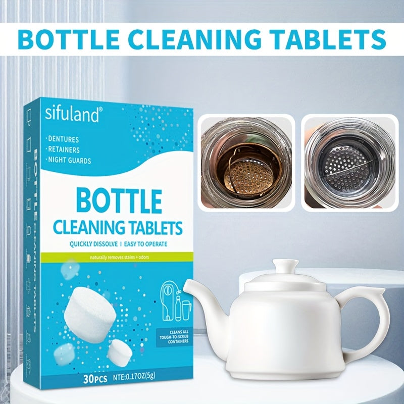 Pack of 30 Effervescent Cleaning Tablets for Kettles and Coffee Machines