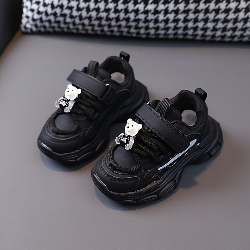 Girls' Solid Color Sneakers for All-Season Comfort and Durability