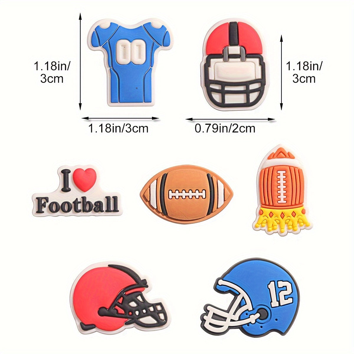 Sports Shoe Charms Set 22/24/28/38pcs Football Basketball Baseball Soccer Accessories