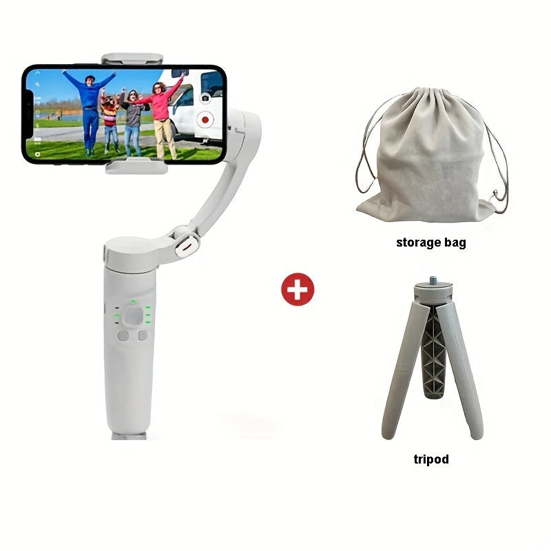 3-Axis Smartphone Gimbal Stabilizer Wireless Face Tracking Slow Motion Compatible with iPhone Xiaomi Samsung for Vlogging