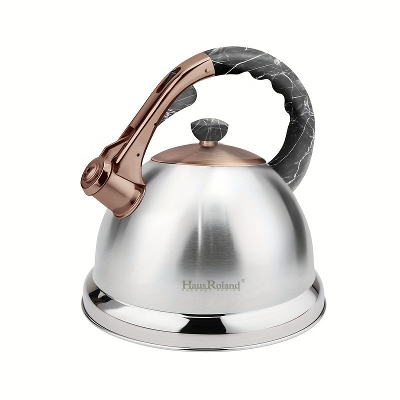 Stainless Steel 4.5L Stovetop Whistling Tea Kettle for Gas and Induction