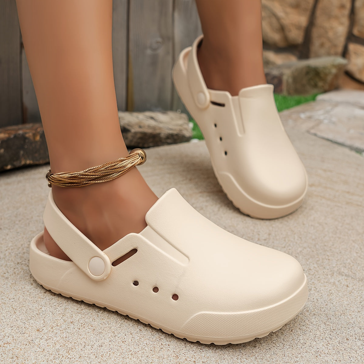 Women's Summer Slip-On Platform Sandals Lightweight EVA Breathable Ventilation Shoes
