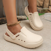 Women's Summer Slip-On Platform Sandals Lightweight EVA Breathable Ventilation Shoes
