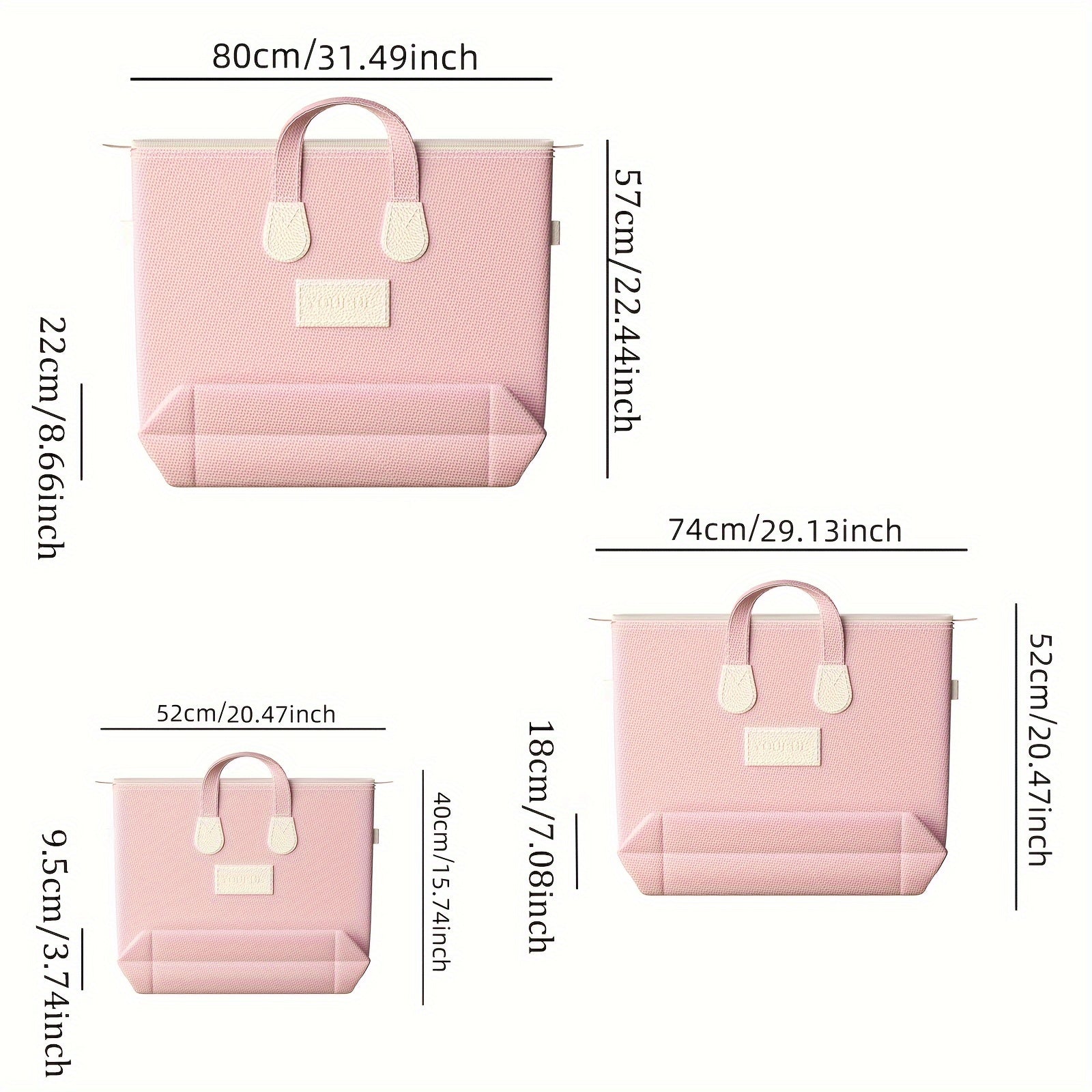 Cotton Duvet Cover Organizer for Storage Travel and Dorm Use Unfinished Design