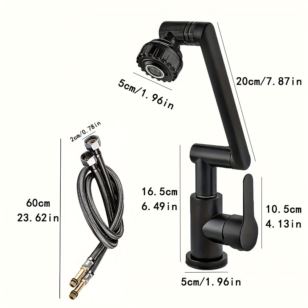 Luxury RV Bathroom Faucet Set Single Hole Deck Mount ABS Water-Saving Chrome