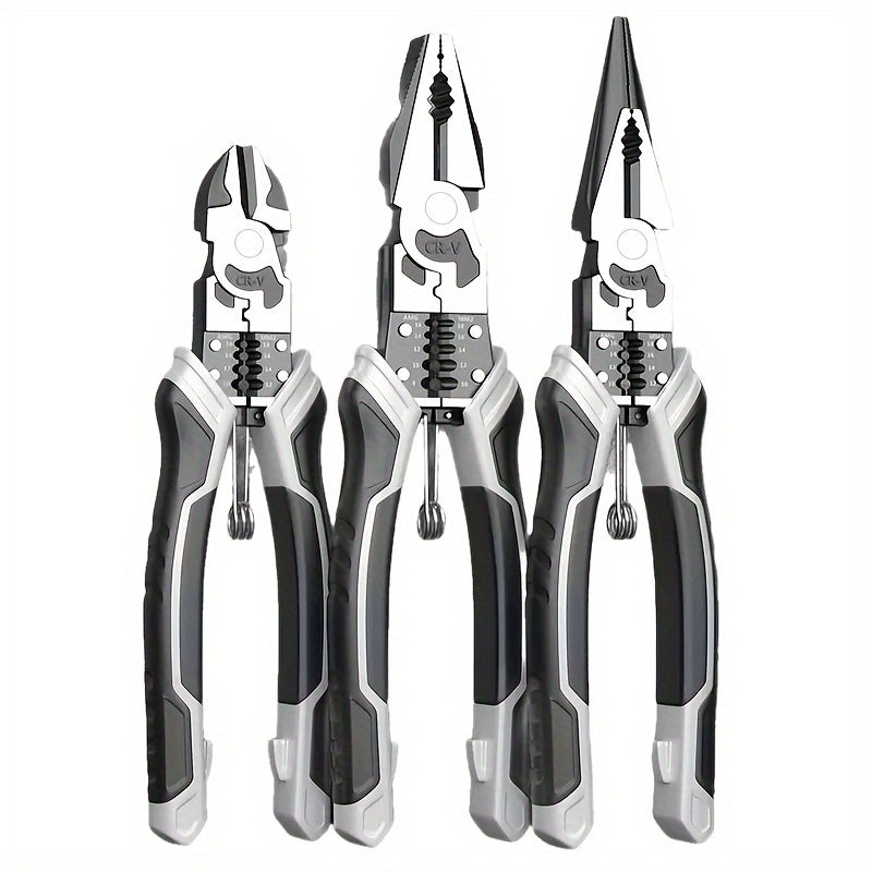Juego de alicates diagonales universales para electricistas, cortadores de alambre, acero duradero