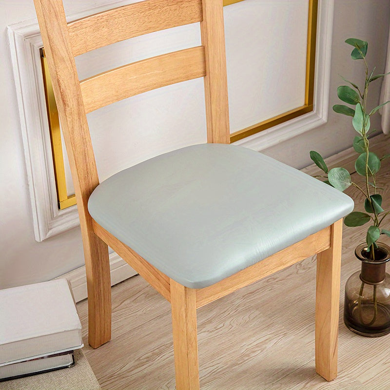 Ovqatlanish xonasi, oshxona, mehmonxona va uy bezaklari uchun suv o'tkazmaydigan PU charm stul qoplamalari.