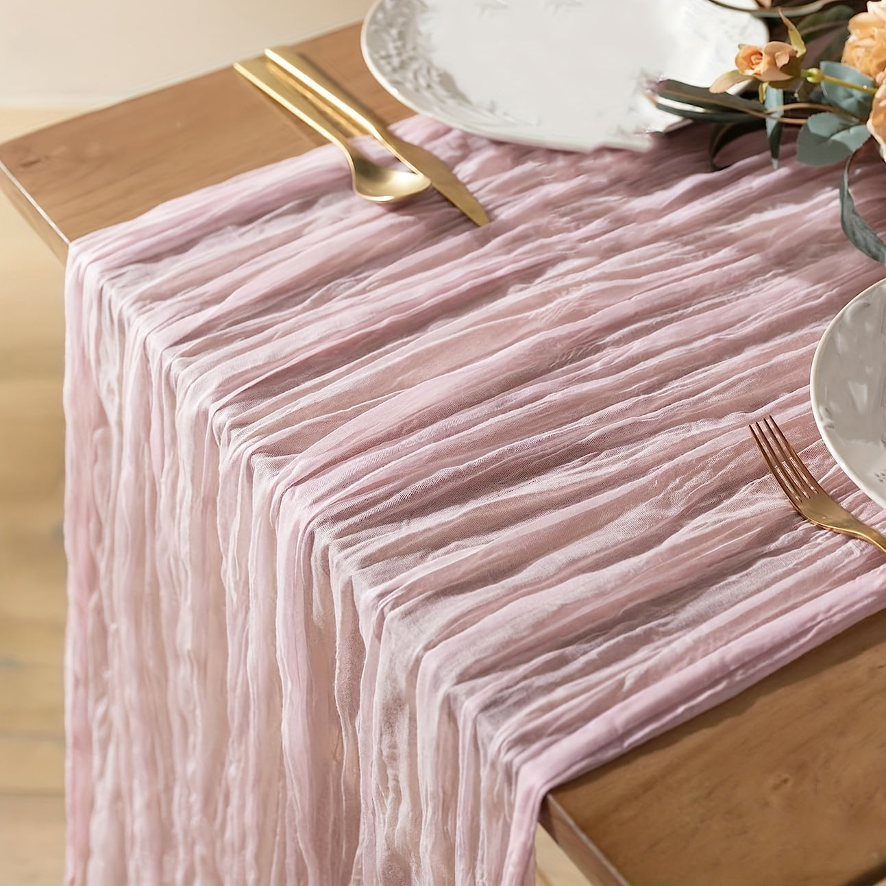 Bohemian Woven Cheese Cloth Table Runner for Weddings and Special Occasions