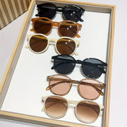 Juego de 6 gafas de mujer con montura redonda, lentes de PC minimalistas, antirreflejos, para deportes y escalada