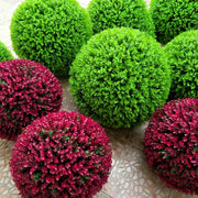 Artificial Plant Set of 2 Boxwood Topiary Balls UV Protected for Outdoor Indoor Decor