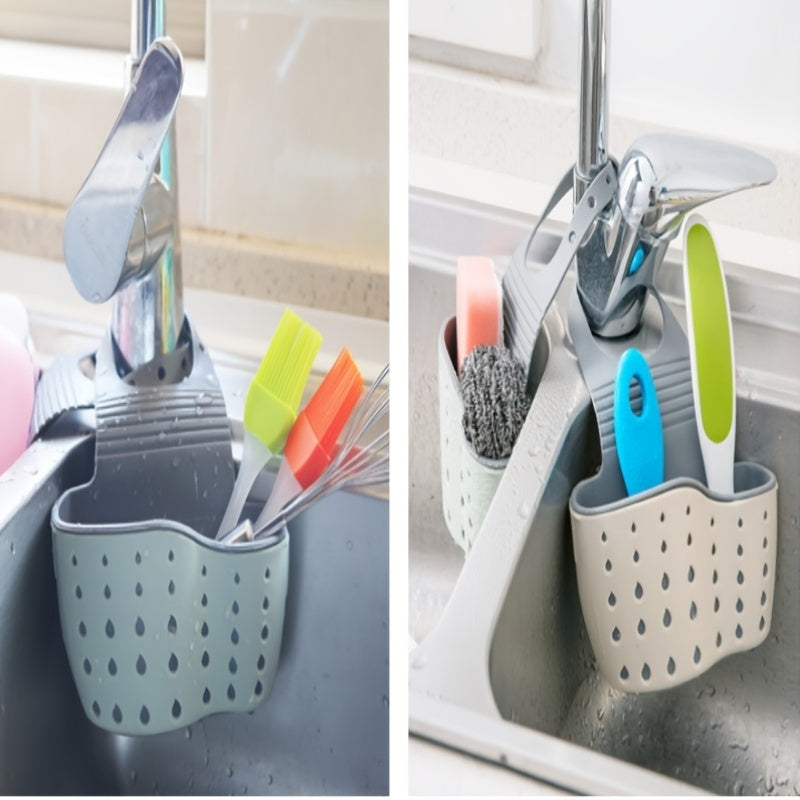 4 ta oshxona lavabosiga mo'ljallangan kadiylar to'plami, saqlash uchun plastik osma savat, oshxona aksessuarlarini tartibga soluvchi, elektr energiyasini talab qilmaydi, joyni tejovchi ochiq saqlash uslubi