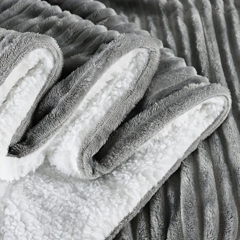 Детское одеяло из флиса серое 100x75см мягкое уютное дорожное кровать диван