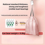 100 Heavy-Duty Drawstring Trash Bags Waterproof Garbage Bags for Kitchen Bathroom