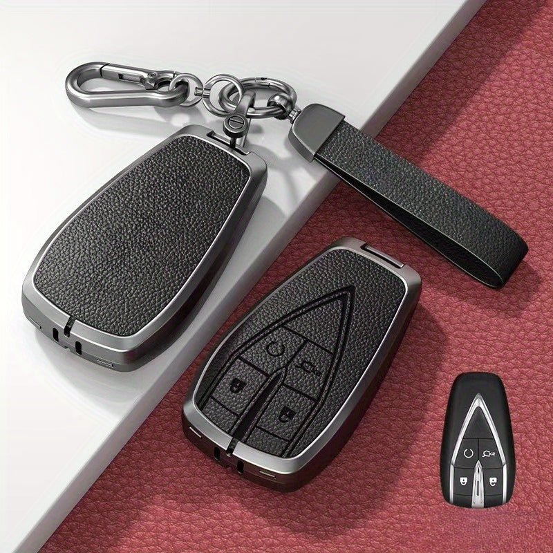 Car Remote Key Fob Cover Zinc Alloy Keychain for SUV Jeep Accessories