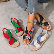 Women's Summer Sandals with Adjustable Straps Open-Toe Beach Footwear
