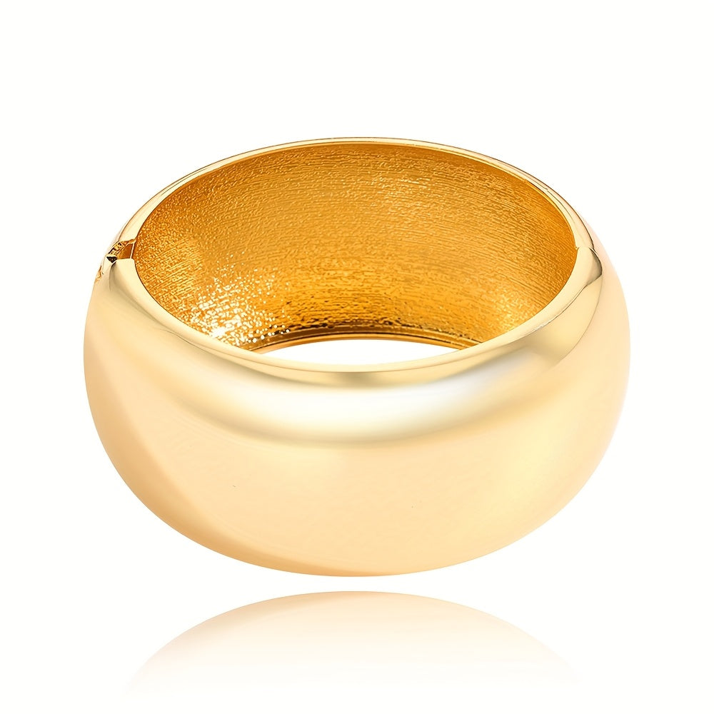 Zarif va silliq zanglamas po'latdan yasalgan baraban bilaguzuk, keng va qalin bangle dizayniga ega. Ushbu ko'p funksiyali moda aksessuari kundalik kiyish yoki sovg'a berish uchun juda mos keladi.