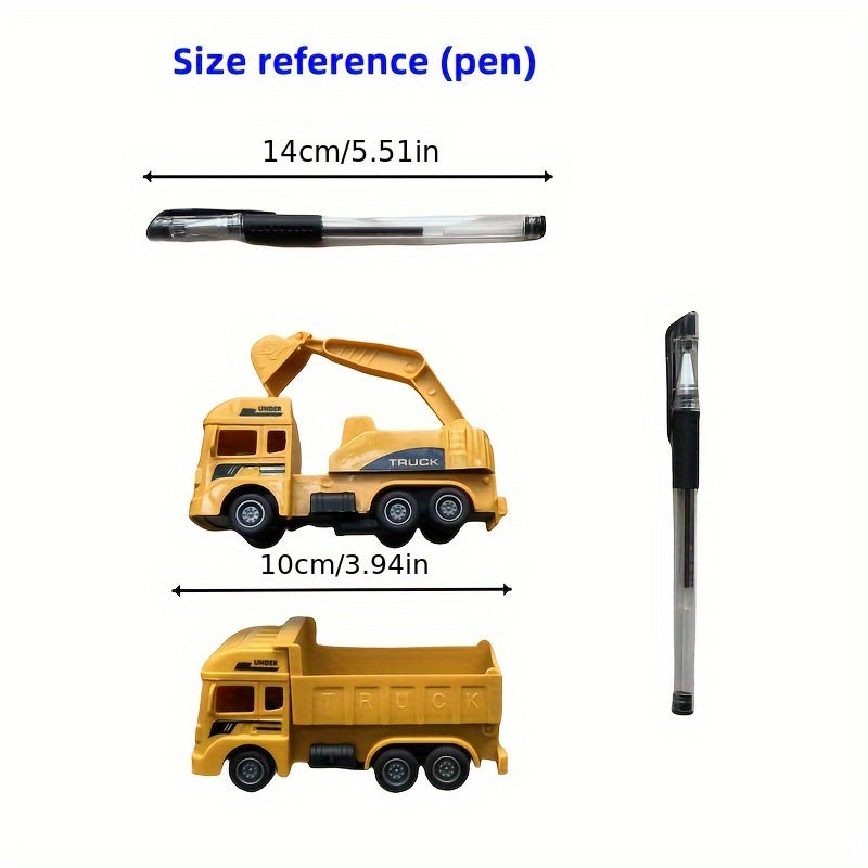 8-Piece Construction Toy Set with Excavator and Vehicles for Ages 3+