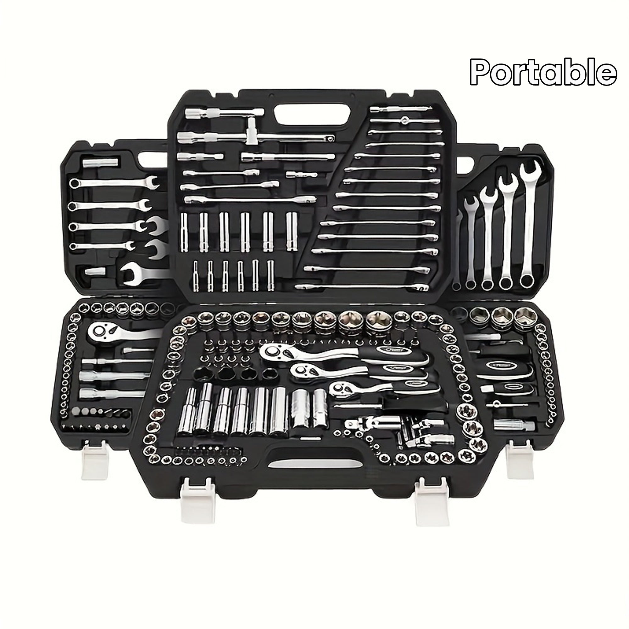 Auto Mechanic Tool Kit Premium Ratchet and Screwdriver Set for Cars Bikes