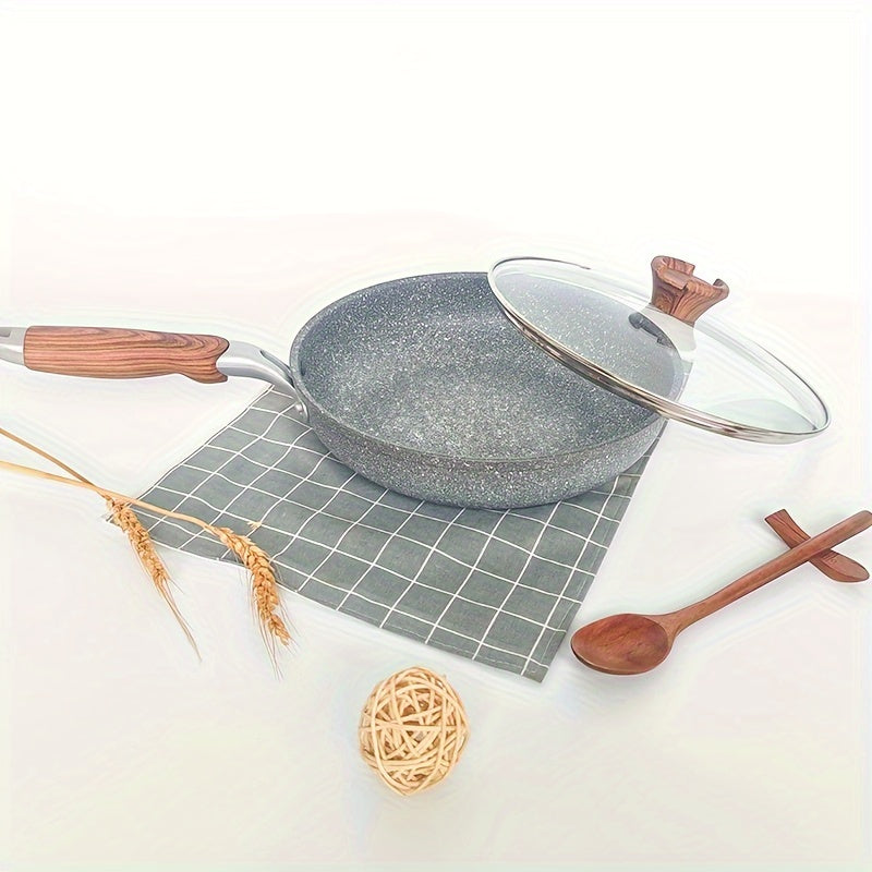 Cornstone Non-Stick Flat Bottom Pot with Lid and Tempered Glass Cover for Home Cooking