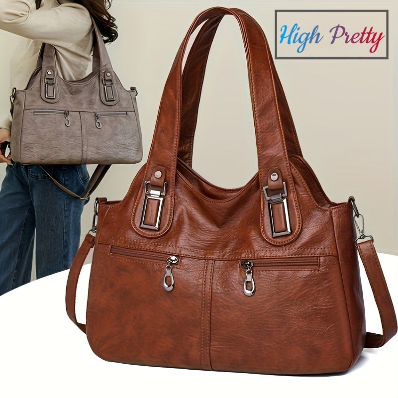 Women's Crossbody Bag with Multiple Pockets Zipper Closure Polyester Lining