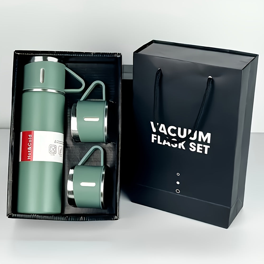 Stainless Steel Vacuum Insulated Water Bottle Set 500ml Travel Mug Gift