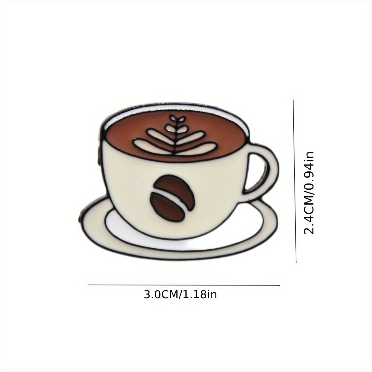 Set of 5 Cartoon Coffee Pot Brooches for Men Women Alloy Badge Accessories Jewelry Gift