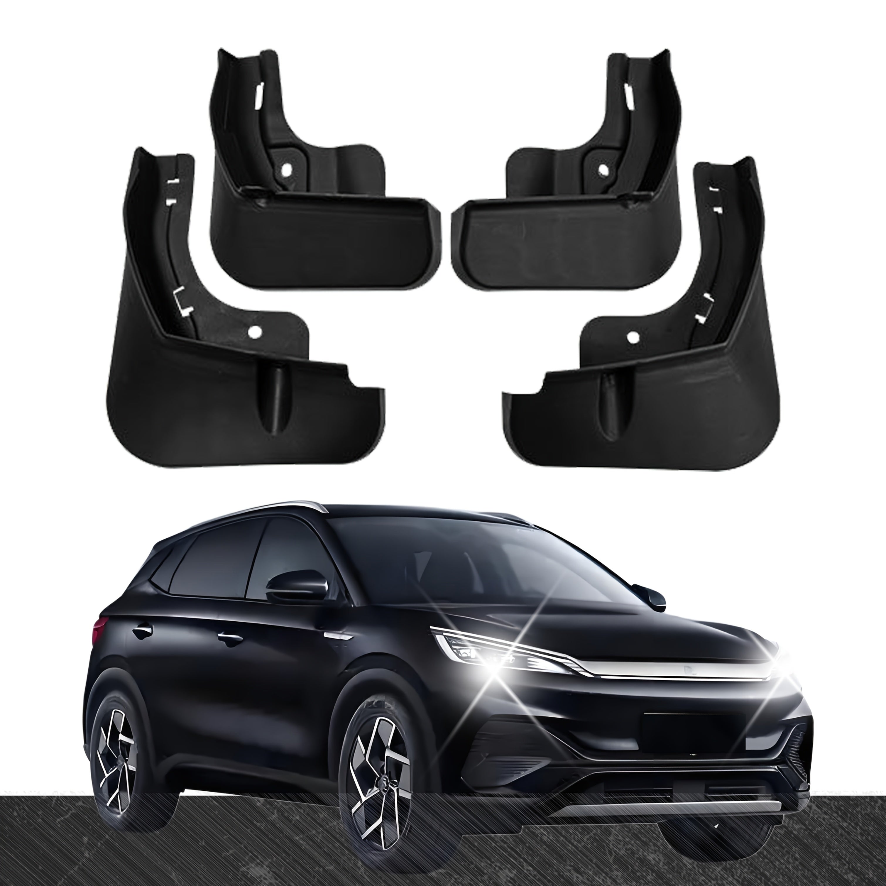 Car Mud Flaps Wheel Protection PP Material 4pcs Set Splash Guard