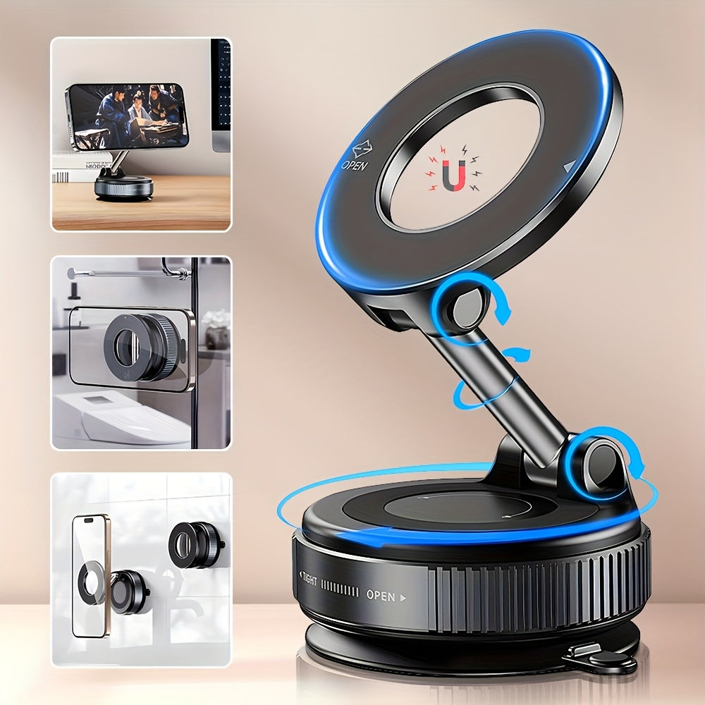 360° Rotating Magnetic Phone Holder Foldable Retractable Universal Compatibility for iPhone