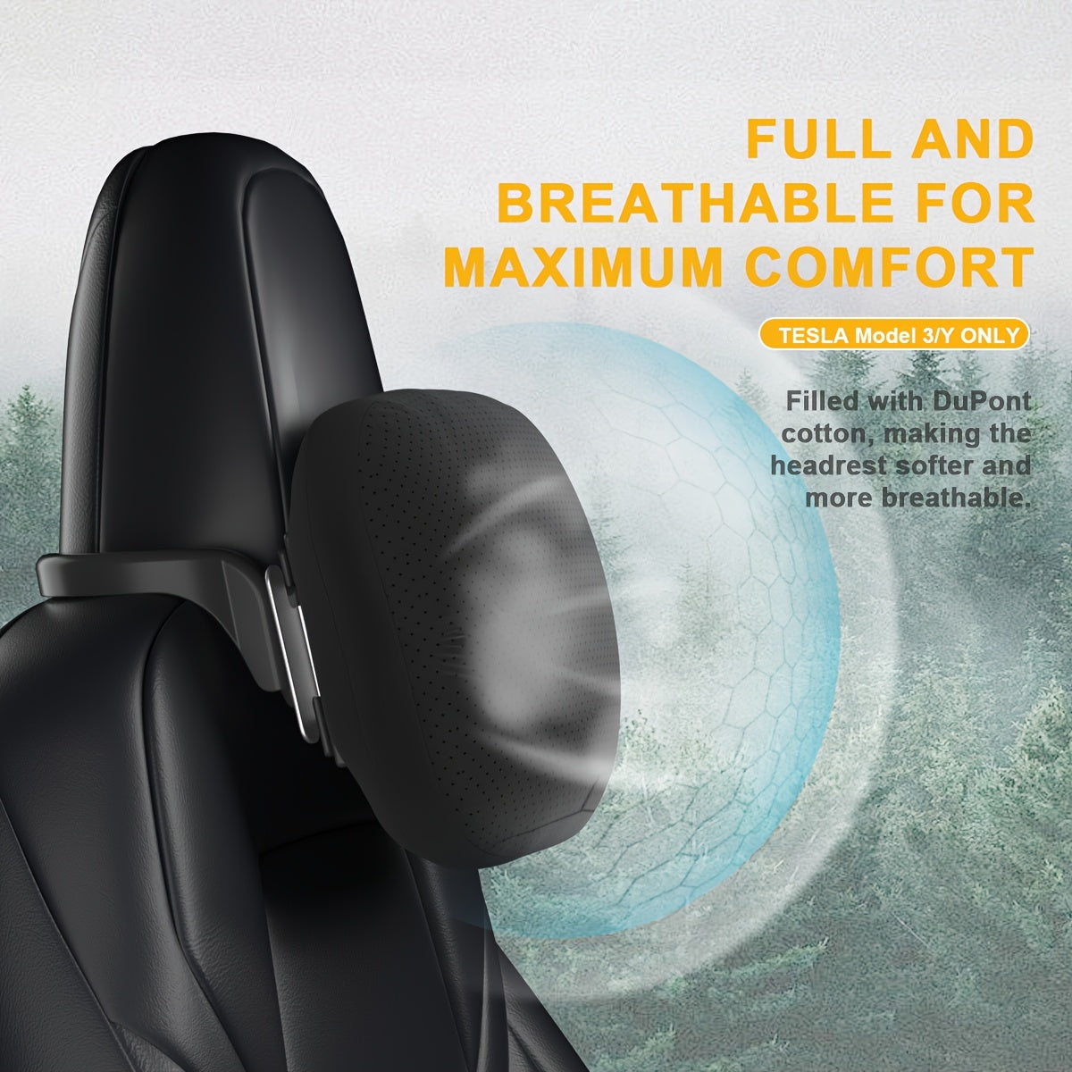 Car Neck Pillow for Men Women Ergonomic Adjustable Travel Headrest Support