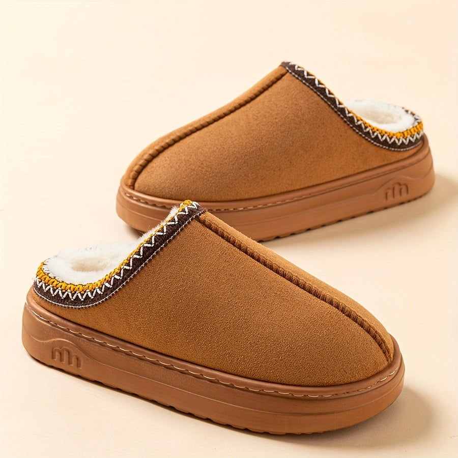 Теплые и нескользящие домашние и уличные тапочки для женщин с толстыми подошвами